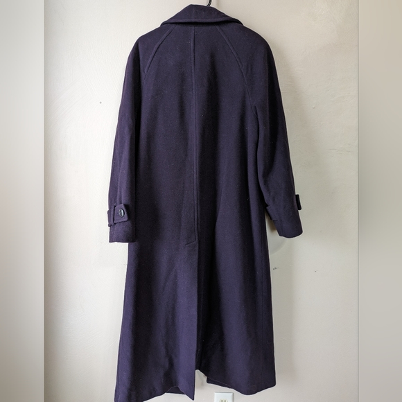 London Fog Luxury Wool Purple Overcoat 💜 Size 12 - Picture 2 of 7